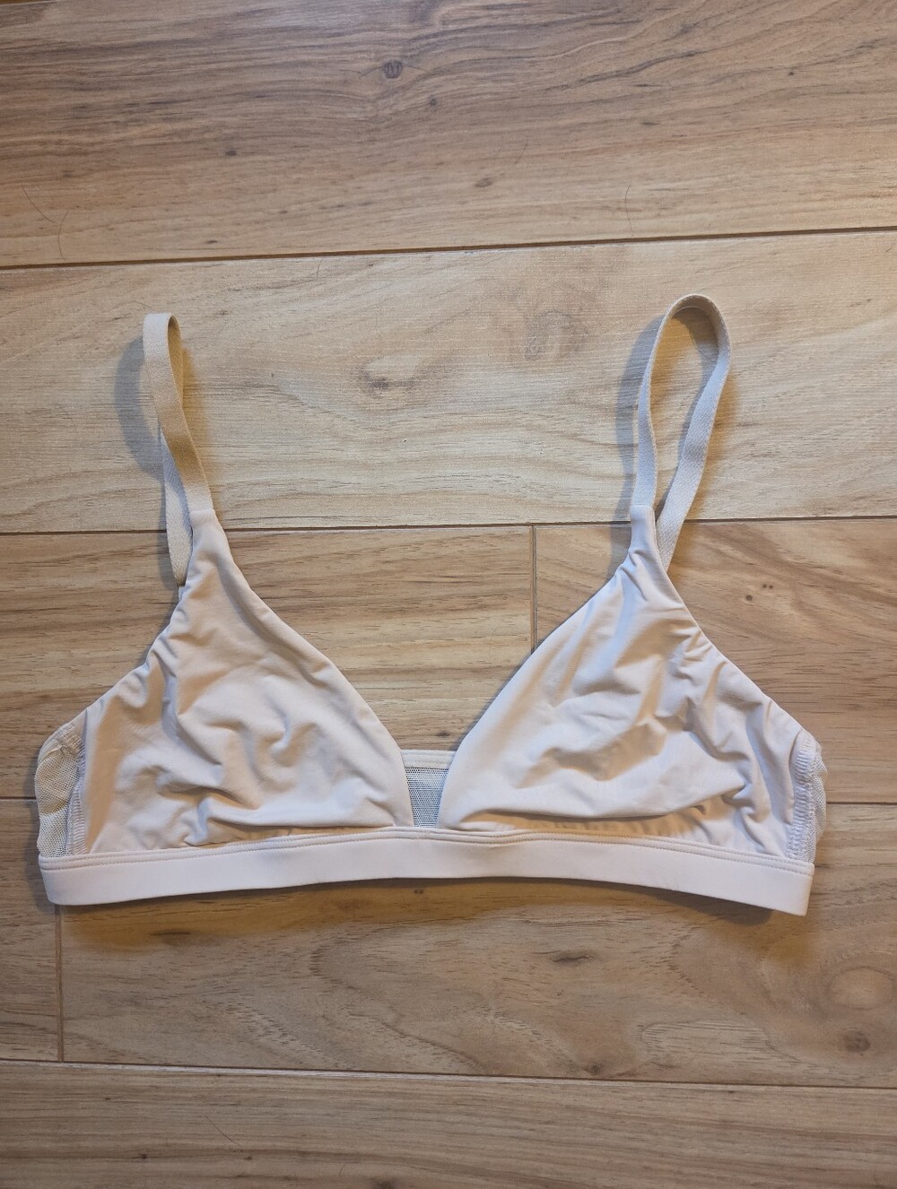 Pepper Feel Good Wire Free T Shirt Unlined Bra Cream Sz S